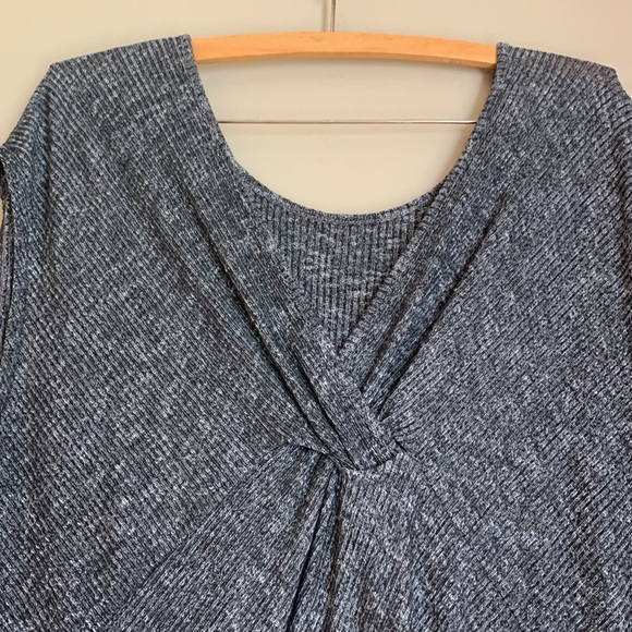 Rag & Bone Heather Gray V-Neck Tank Top faux knot size medium - Picture 5 of 7